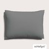 Schlafgut Woven Satin Bettwäsche|Kissenbezug einzeln 70x90 cm| grey-mid Bild 2