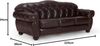Chesterfield Sofa 3-Sitzer Echtleder antik braun 224x94x96 cm massivum Hereford Ledersofa Clubsofa Wohnzimmer Büro Herrenzimmer Bild 3