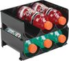mDesign Weinregal Weinhalter Flaschenregal 4er Set stapelbar Kunststoff Schwarz Bild 5