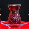 Pasabahce Timeless Teeglas Set 12 Teilig mit Untertassen 132ml aus Glas transparent Bild 3