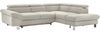 Mivano Ecksofa Driver mit Ottomane rechts, Ledercouch mit Bettfunktion und Bettkasten klein / Inkl. verstellbare Kopfstützen, 266 x 73 x 214, Kunstleder, Weiß Bild 1