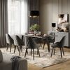 Esstisch Goldamo Schwarz 200 x 90 cm Ausziehbar Vicco Bild 2