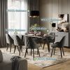 Esstisch Goldamo Schwarz 200 x 90 cm Ausziehbar Vicco Bild 4
