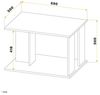 RICOO Couchtisch mit Stauraum 69 x 44,5 x 50 cm, Couchtisch Holz, Wohnzimmertisch für Couch Weiss – WM093-WM, Tisch Wohnzimmer Tisch, Sofatisch, Coffee Table, Couchtisch weiß klein, Couch Tisch Bild 2