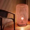 RGB LED Stehleuchte, Bambus-Geflecht, natur, H 55 cm Bild 5