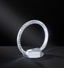 LED Tischleuchte, 3-Stufen Touchdimmer, Ring Design, Chrom Bild 2