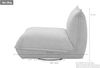 DOMO. collection Sessel Amira, Polstersessel mit Taschenfederkern und Drehfunktion, Loungesessel, 78 x 105 x 76 cm (BxTxH), beige-petrol Bild 2