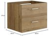 Vente-unique - KAYLA Waschbeckenmöbel Holz, Platte Beige - B 45 cm x H 47 cm x L 60 cm Bild 3