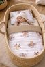 Babynest Nestchen Baby Set für Neugeborene – 5-teilig – Kuschelnest aus 100% Baumwolle & Waffelpique – Babykokon tragbar – für Babybett, Kinderbett & Kinderwagen – OEKO-TEX - Flugzeuge und Braun Bild 4