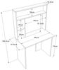 Schreibtisch Tópisa mit Regal 149x90x52 cm Eiche/Weiß [en. casa] Bild 2