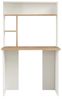 Schreibtisch Tópisa mit Regal 149x90x52 cm Eiche/Weiß [en. casa] Bild 4