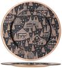 MamboCat Servierplatte 6x Platzteller Chalet schwarz kupfer Ø33cm Dekoteller leicht Metall, Metall Bild 4