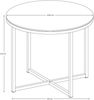 Beistelltisch ALISMA, Milchglas Marmor Print weiß, rund, ca. 50 cm Bild 3