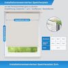 Homland Verdunkelungsrollo klemmfix Thermorollo ohne Bohren/mit Bohren Creme 70x170 cm (BxH), Hitzeschutz und Sichtschutz, Wandmontage & Deckenmontag Seitenzugrollo für Fenster und Tür Bild 5