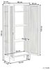 Vitrine mit Glastüren GLEORA Metall Hellbeige Bild 3
