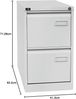Bisley LIGHT Hängeregistraturschrank, einbahnig, DIN A4, 2 HR-Schubladen, Farbe lichtgrau Bild 2