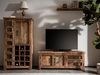 TV-Bank Sumatra rustikal aus recyceltem Altholz 122x46x40 cm mit Türen und Schubkästen – nachhaltiges Lowboard für Wohnzimmer Bild 2