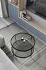 Hanah Home Stylish Coffee Table, 73 x 45 x 73 cm | 100% Tempered Glass Top, 4 mm | Sturdy Metal Frame, 16x16 mm Legs | Elegant Transparent Design for Modern Living Spaces Bild 2