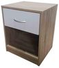 HTI-Living Nachtkommode Nachtschrank mit 1 Schublade Nina Sonoma Weiß (Stück, 1 St, 1 Nachtschrank), Nachttisch Nachtkommode Bild 3