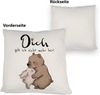 speecheese Dekokissen Hase und Bär Kissen mit Spruch Dich geb ich nicht mehr her Bild 3