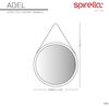 spirella Adel Hängespiegel rund, Riemen, Rahmen aus Bambus, modern, Flur, Bad & Gäste WC, ?: 40 cm, natur Bild 3