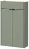 Lomadox Schuhschrank ABERDEEN-01 grün mit Eiche Nb, ideal für schmale Flure, 56/97/22 cm Bild 3