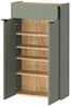 Lomadox Schuhschrank ABERDEEN-01 grün mit Eiche Nb, ideal für schmale Flure, 56/97/22 cm Bild 4