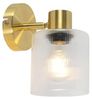 Qazqa LED Aufbaustrahler Laura, ohne Leuchtmittel, Warmweiß, QAZQA Aufbau­spot, e27, gold, Glas, Art Deco Bild 3