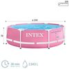 INTEX Metallrahmen Aufstellpool Rosa 244 x 76 cm PVC und Stahl 42035610 Bild 4