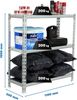 Simon Rack Schwerlastregal, 1000 x 1100 x 500 mm, Bis 200 kg Belastbar, 3 Verstellbare Ablagen, Kellerregal, Lagerregal, Verzinkt - Simonclick Bild 2