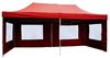 Nexos SM936271 Profi Faltpavillon Partyzelt Pavillon Seitenteilen-hochwertige Ausführung-wasserdichtes Dach mit PVC-coating-270 g m² -Farbe, Rot, 3x6 m Faltpavillon Bild 1