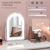 HOMCOM Kosmetikspiegel mit LED Licht, 3 Lichtfarben (360° Drehbar Makeup-Spiegel, 1-St, Schminkspiegel), mit Touch-Steuerung, Metallrahmen, Weiß Bild 3