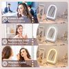 HOMCOM Kosmetikspiegel mit LED Licht, 3 Lichtfarben (360° Drehbar Makeup-Spiegel, 1-St, Schminkspiegel), mit Touch-Steuerung, Metallrahmen, Weiß Bild 4