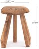 Hocker Heidi Mahagoni Massivholz, rund naturfarben Bild 3