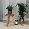 Hocker Heidi Mahagoni Massivholz, rund naturfarben Bild 2