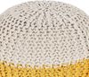 Pouf gelb / beige ⌀ 50 cm CONRAD Bild 4