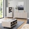 Lomadox Couchtisch NADOR-132, Sofatisch, Kaschmir, goldfarbene Metallfüße Bild 4
