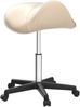 Sattelhocker / Sattelstuhl mit PU Rollen für alle Böden - ergonomisch - stufenlos höhenverstellbar - viele Farben - 360° drehbar - Arbeitshocker - Praxishocker - Kein Werkzeug notwendig Beige Bild 4
