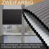 WOLTU Wabenplissee ohne Bohren Verdunklung Thermo Doppelplissee Klemmfix Zweifarbig 70x200 cm Dunkelgrau-Weiß, Plissee Faltrollo Sonnen-, Sicht- & Schallschutz, Jalousie Plisseerollo für Fenster & Tür Bild 3