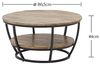 Couchtisch 'Jambi', Mangoholz, Natur/Schwarz, Ø ca. 86,5 cm Bild 3