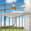 HI Balkon-Klapptisch mit Platte in Rattan-Optik 60x40 cm Grau 446201 Bild 2
