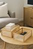 Kobolo Aufbewahrungskorb Regalkörbe Wiener Geflecht 2er Set - Holz Rattan Bild 2