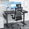 KESSER® Höhenverstellbarer Schreibtisch elektrisch | Ergonomisch Steh-Sitz Schreibtisch | 3-Funktions-Memory Steuerung | Inkl. 360° Rollen & USB-Ladeanschluss | Computertisch für Homeoffice Schwarz, 140 x 70 cm Bild 3