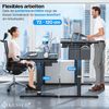 KESSER® Höhenverstellbarer Schreibtisch elektrisch | Ergonomisch Steh-Sitz Schreibtisch | 3-Funktions-Memory Steuerung | Inkl. 360° Rollen & USB-Ladeanschluss | Computertisch für Homeoffice Schwarz, 140 x 70 cm Bild 5