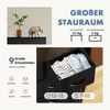 DUMOS Kommode mit Schubladen - Kommoden & Sideboards für Schlafzimmer Geeignet, Komodenschrank mit 9 Schubladen, Stoffkommode mit Stabilem Stahlrahmen, Ideal für Schlafzimmer, Wohnzimmer (Schwarz) Bild 4