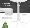 2x Stehtisch klappbar Ø 70 cm Höhe 110 cm Stahl Gastrotisch Partytisch Bistrotisch in Weiß Bild 3