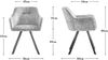 B&D home Esszimmerstühle 2er Set, Polsterstuhl mit Armlehne, Küchenstuhl, Design Stühle Esszimmer, Wohnzimmer, Küche, Metallbeine, Industrial Design, Wildleder Optik Anthrazit Bild 3