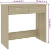 Schreibtisch, Spanplatte Sonoma-Eiche, 80 × 40 × 75 cm Bild 3