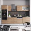 Küchenzeile R-Line Sonoma 300 cm mit Hochschrank, AP Marmor Vicco Bild 2