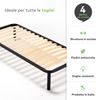 EVERGREENWEB - Orthopädisches Bett Lattenrost 85x195 hoch 35cm Leisten Extra Komfort aus Buche Holz Verstärkt mit 4 Füße Abnehmbar Rahmen aus Stahl Bettgestell für alle Betten und Matratzen Einzelbett Bild 3